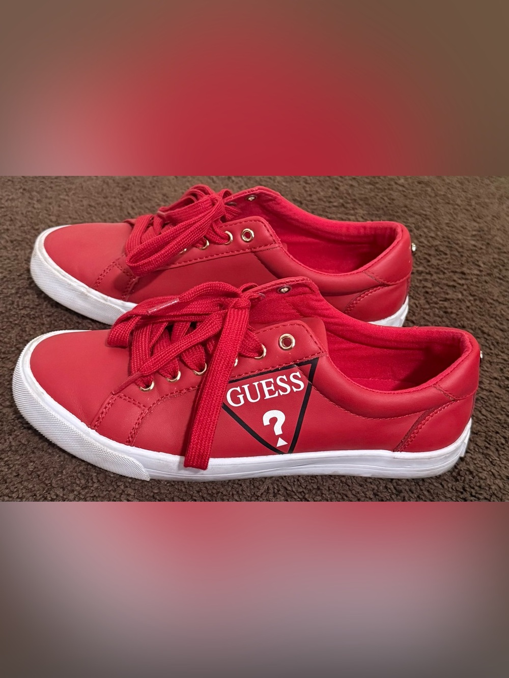 Guess Red Low-Top Sneakers